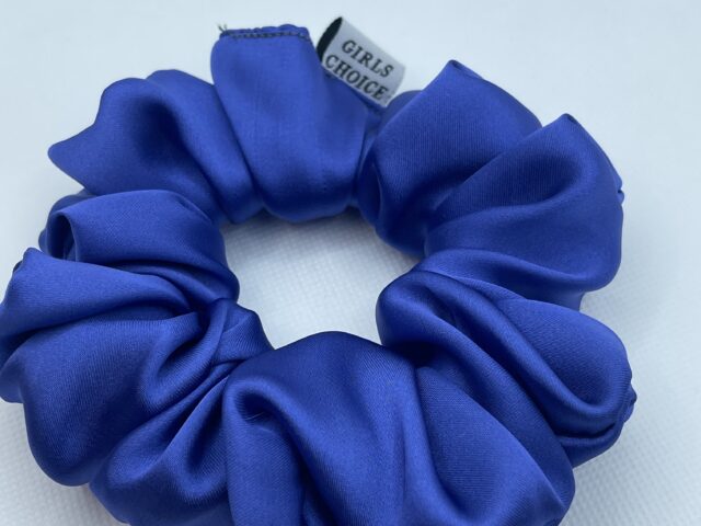 blue silk scrunchies medium