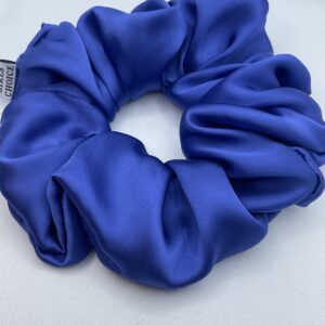 blue silk scrunchies xl