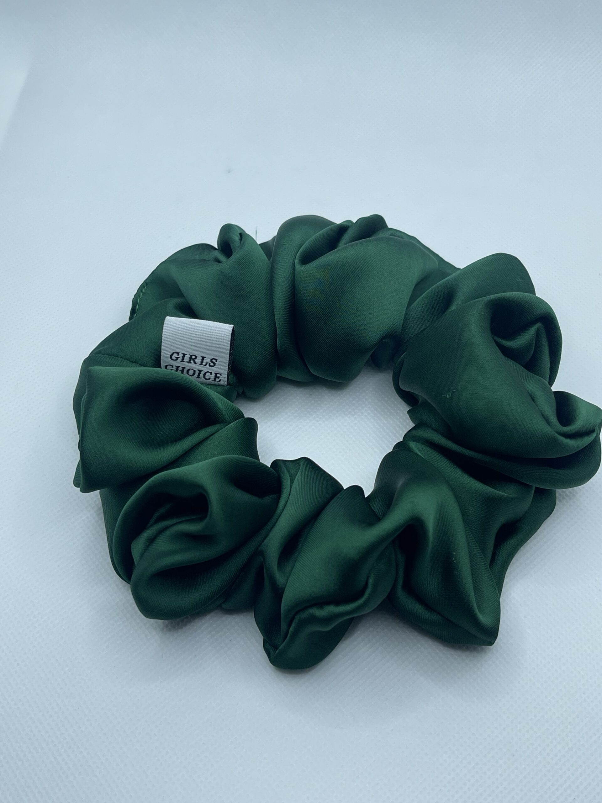 green silk scrunchies l green silk scrunchies large