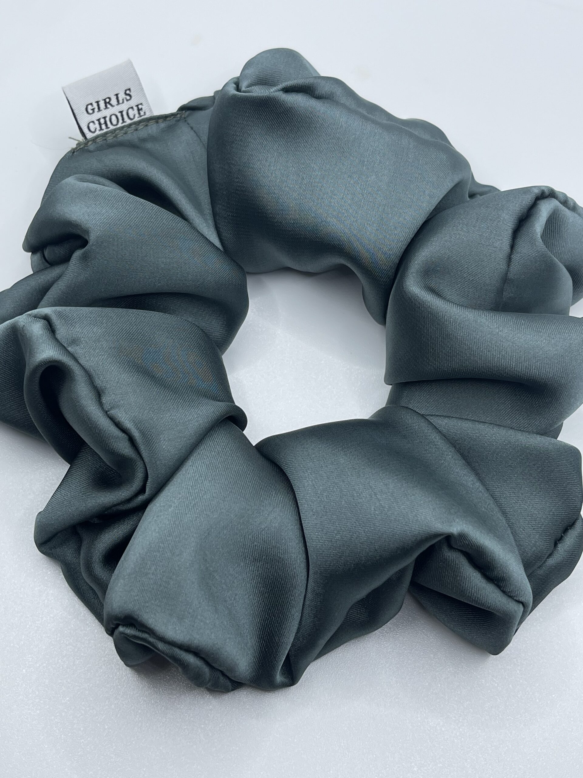 grey silk scrunchies large