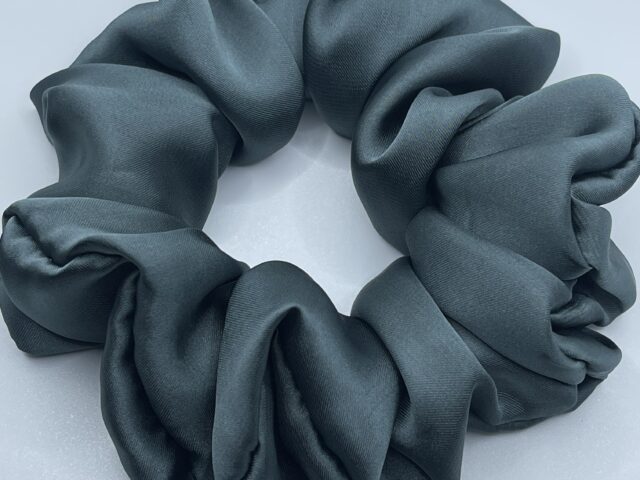 grey silk scrunchies large