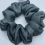grey silk large grey silk scrunchies large
