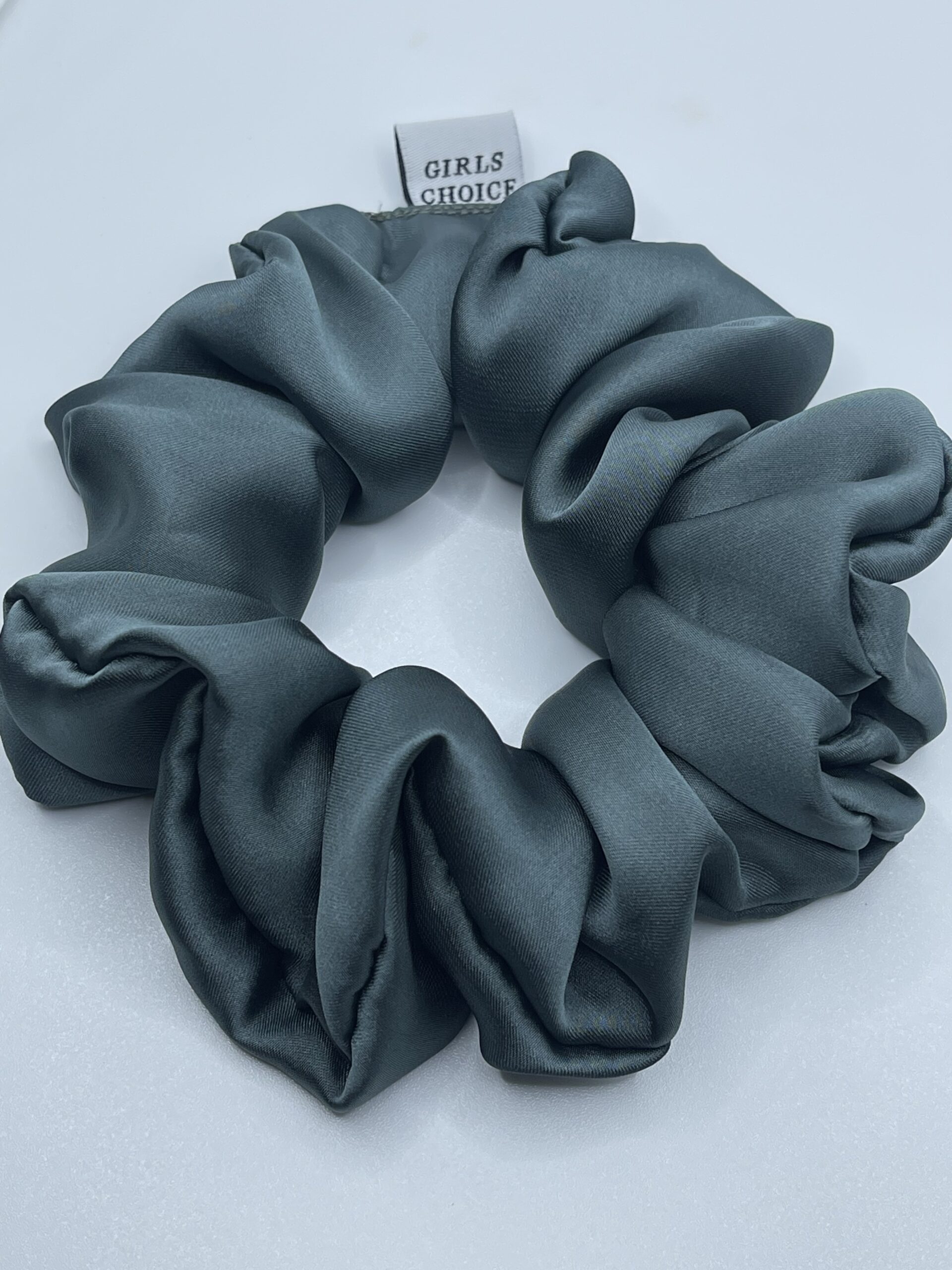 grey silk large grey silk scrunchies large