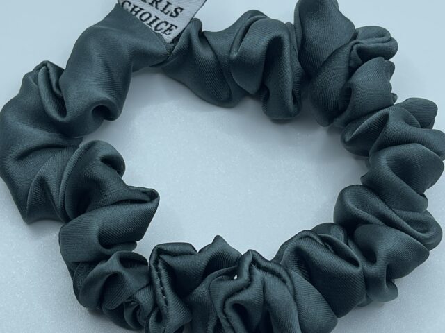 grey silk scrunchies small