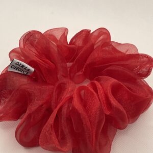 red organza scrunchie