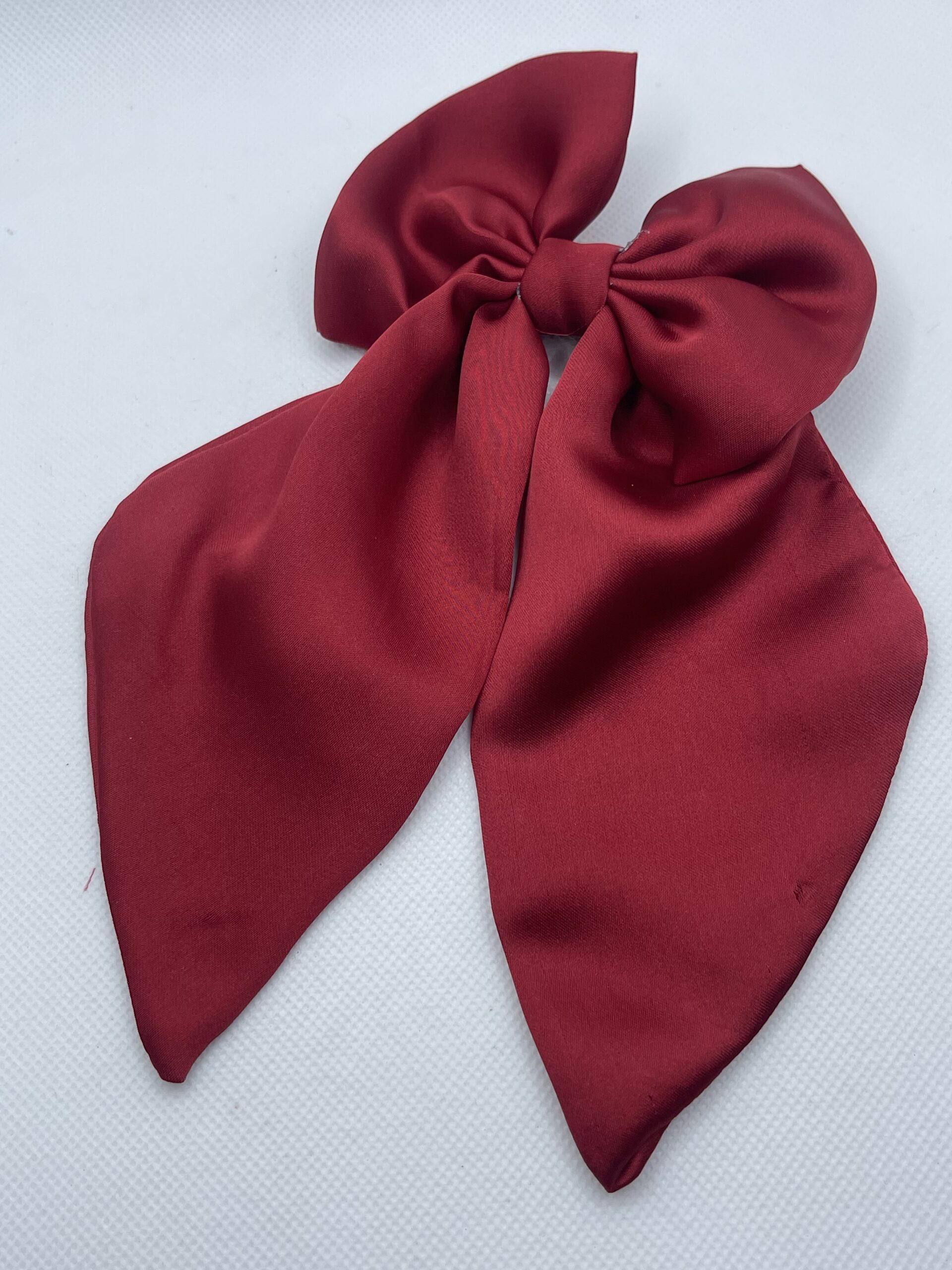 red scarf bow pin small