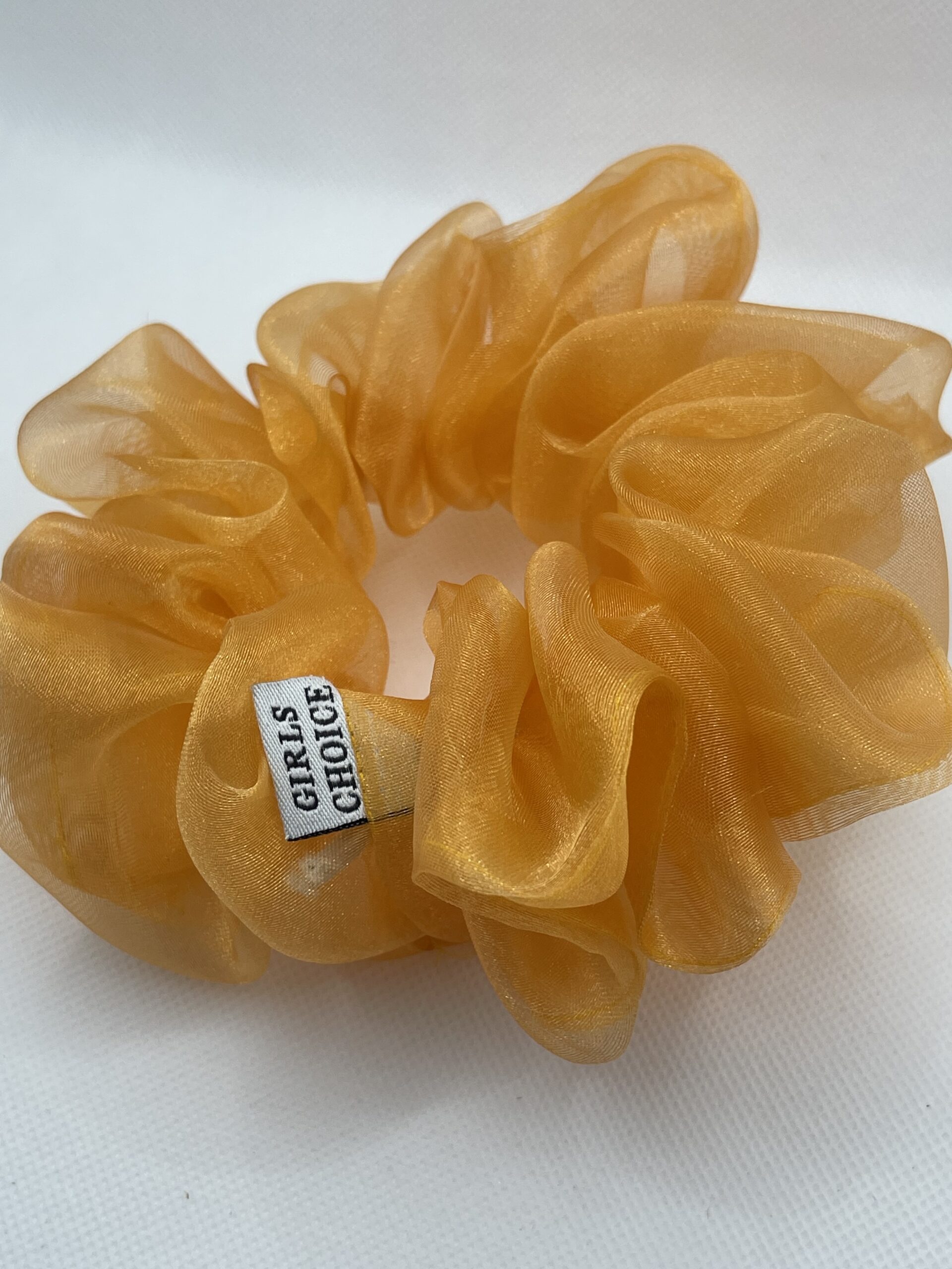 yellow organza scrunchies