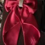 Fancy red silk scarf bow Fancy red silk scarf bow