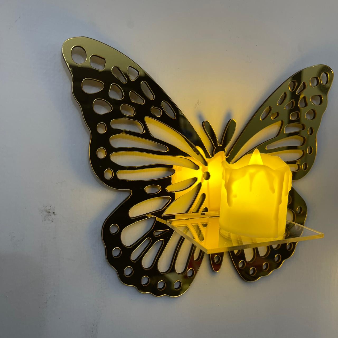 BUtterfly Acrylic Golden shelve BUtterfly Acrylic Golden shelve