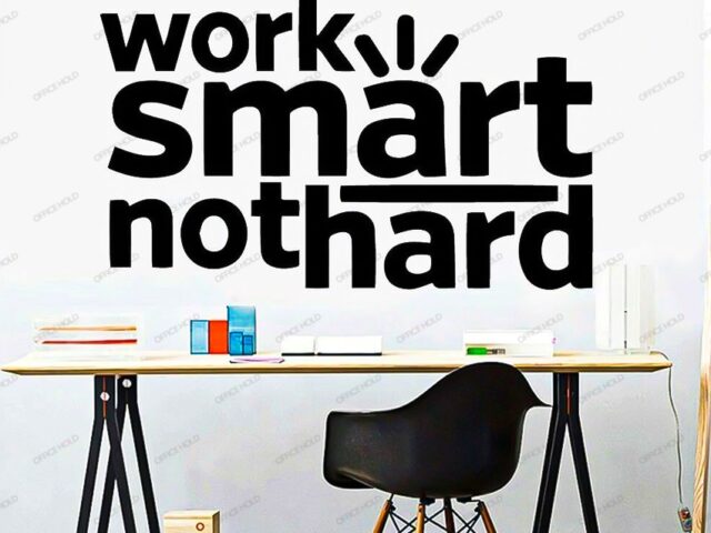 Work Smart Not Hard Inspirational Meeting Room Decor (ws01)