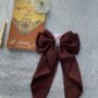 choclate brown fancy lace silk long tail pin choclate brown fancy lace silk long tail pin