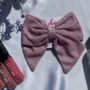 Pink fancy sm tail Bow Clip